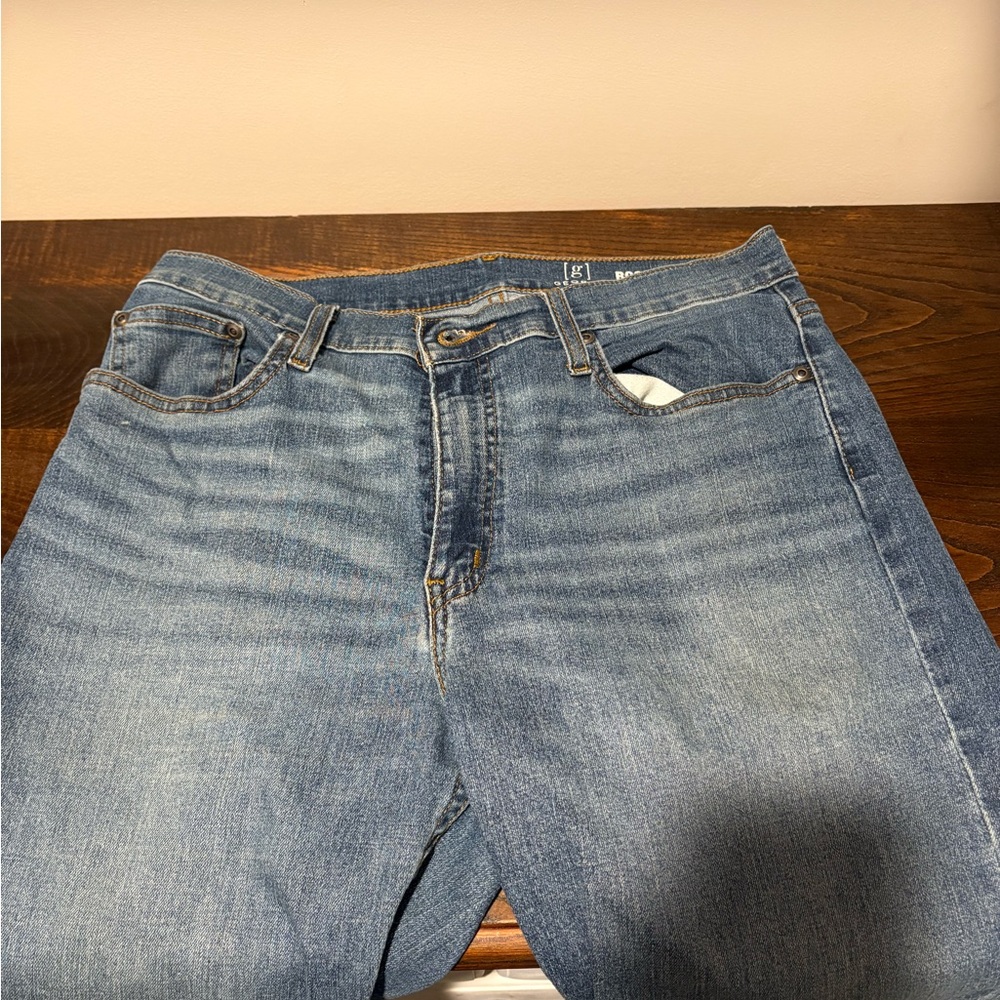 George Men's Light Blue Straight Jeans
